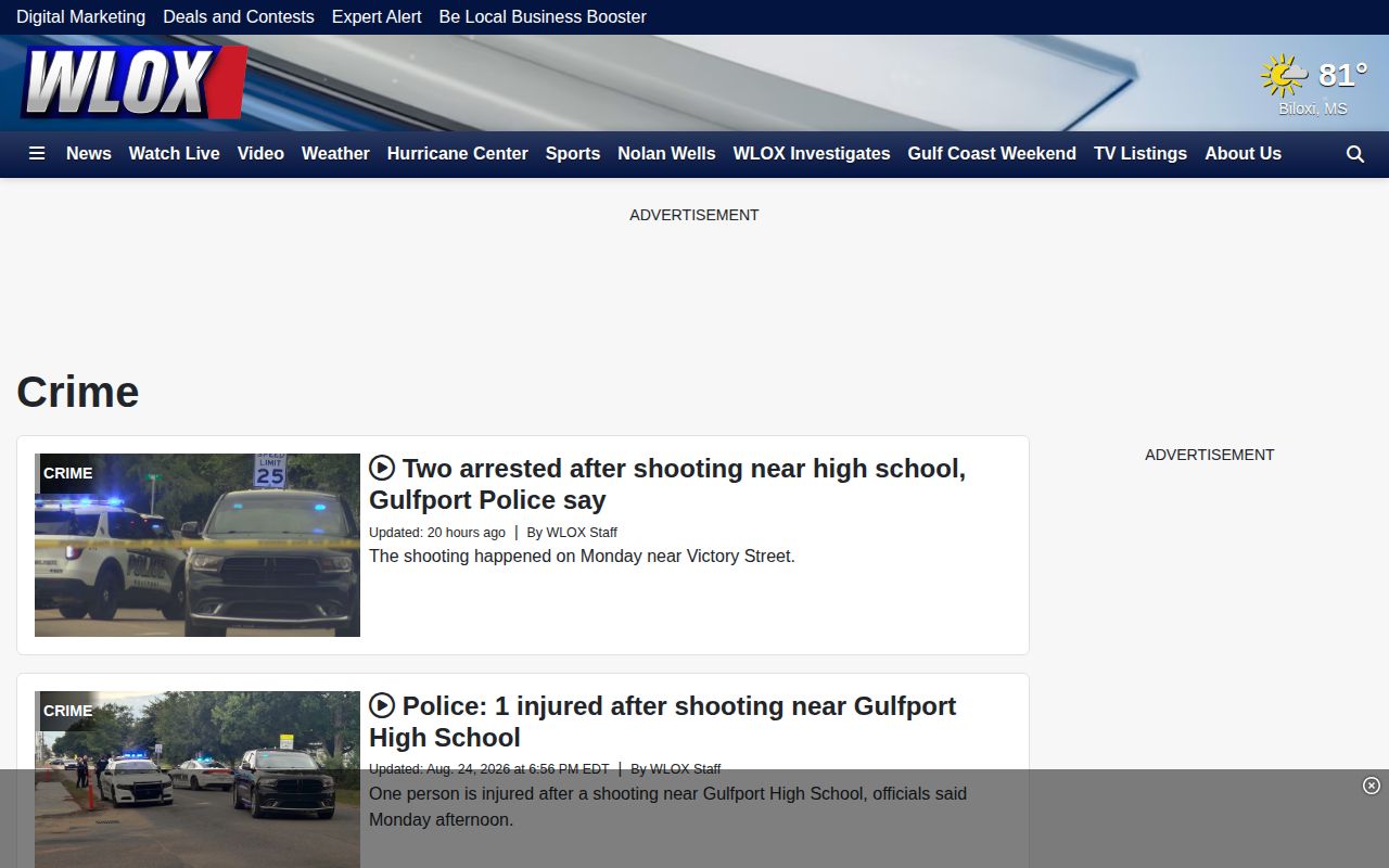 George County crime-news and booking-record source view from WLOX Crime
